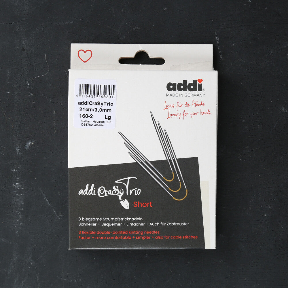 Addi CrasyTrio 3'lü 3 Mm 21 Cm Misinalı Çorap Şişi - 160-2